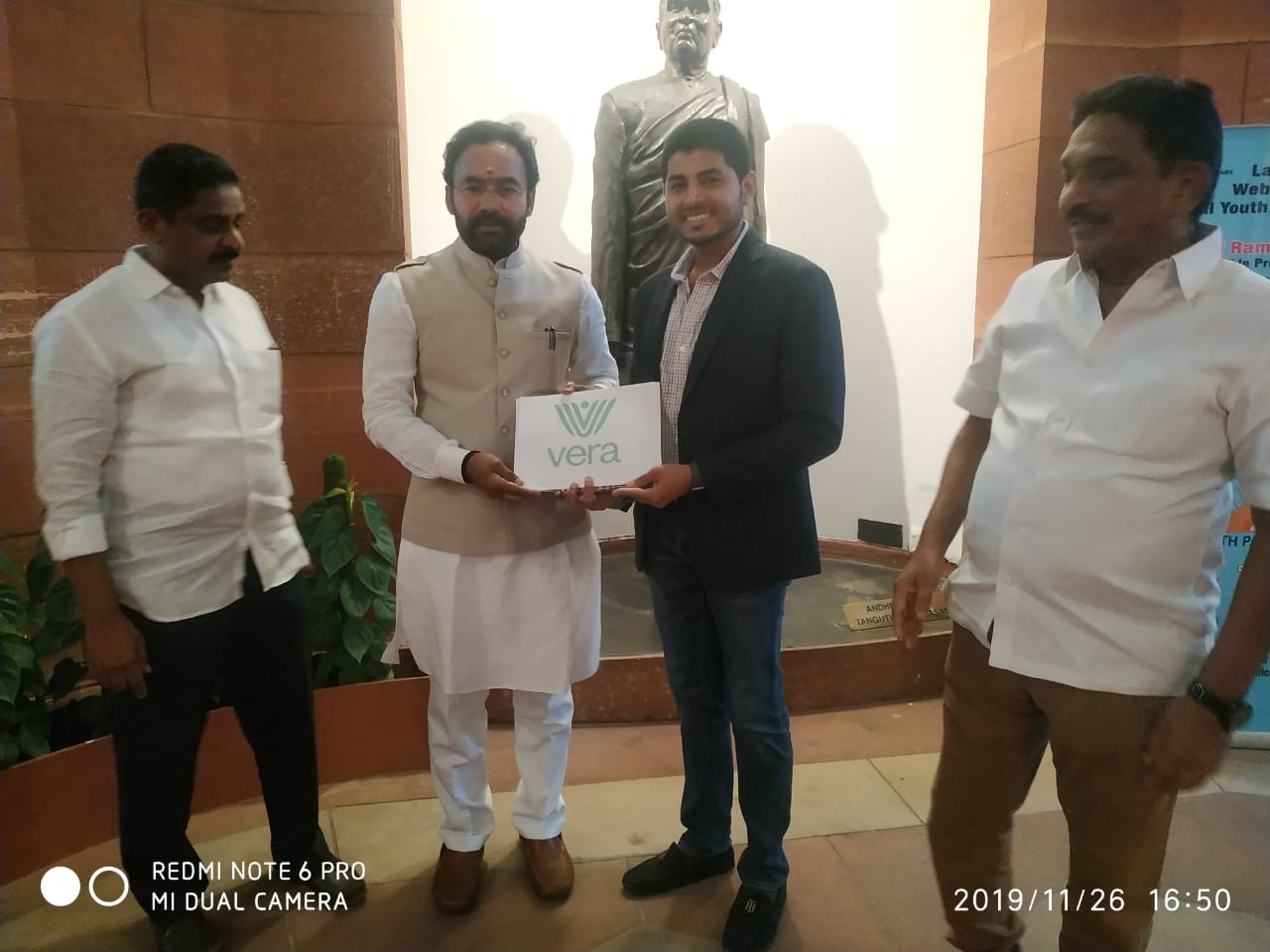 Dharma with G. Kishan Reddy, Union Minister of State for Home Affairs, November 26, 2019